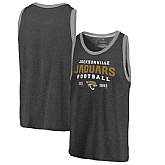 Jacksonville Jaguars Pro Line by Fanatics Branded Refresh Tri-Blend Ringer Tank Top - Black Gray,baseball caps,new era cap wholesale,wholesale hats